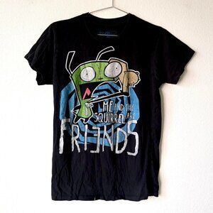 Invader Zim Gir Black Graphic Tee Shirt Adult Small